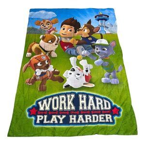 Paw Patrol Duvet Cover Twin Size Chase Work Hard Play Harder Reversible